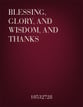 Blessing, Glory, and Wisdom, and Thanks SATB/SATB Full Score cover